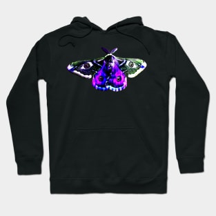 Purple Moth Abstract Hoodie